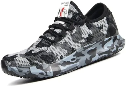 Men's Athletic Shoes Fashion Lightweight Breathable Mesh Soft Sole Easy Wear Running Sneakers for Men Camouflage Gray Size 10