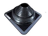 Dektite Premium #4 Black EPDM Metal Roof Pipe Flashing, Square Base, Pipe OD 3" to 7"