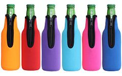 6 Pack Beer Bottle sleeves - LOVAC Neoprene Insulated Beer Bottle Holder for 12oz Bottle - Keeps Beer Cold and Hands Warm(Colorful)