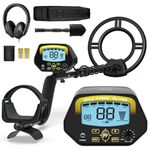 SAKOBS Metal Detector for Adults - High Accuracy Metal Detector with Discrimination Mode & Distinctive Audio Prompt and LCD Display Waterproof Search Coil for Treasure Hunting Beginners Professionals