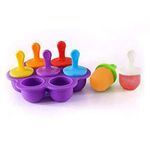Whip Up Magic Purple Multipurpose Mould for Jellies & Popsicles [100% BPA Free Food Grade| Reusable lollipop Popsicle Maker| Ice Cream Mould| Ice Candy Lolly Mould for Children & Adults| Return Gifts]
