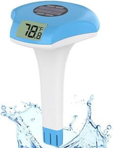 Hofun Digital Pool Thermometer Floating Easy Read, IPX-8 Waterproof, Solar Powered Digital Temperature Gauge for Swimming Pools, Spa, Hot Tubs, Aquarium