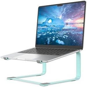 SOUNDANCE Laptop Stand for Desk, Metal Computer Riser, Heavy Stable PC Holder, Ergonomic Laptops Elevator for 12 to 17.3 Inches Notebook Computer, Blue