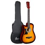 Juarez Wood Acoustic Guitar, [LEFT HANDED] 96.52 cm (38 Inch) Cutaway, 38CL/3TS with Bag, Strings, Pick and Strap, 3TS Sunburst