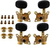 BQLZR Gold-Plated 2R2L Tuning Peg Machine Head Tuners For Ukulele 4 String Guitar