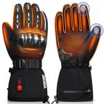 JOCOSA Rechargeable Motorcycle Heated Gloves, Touchscreen Electric Heated Gloves For Men Women, Battery Powered Waterproof Gloves For Outdoor