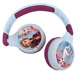 LEXIBOOK HPBT010FZ Disney Frozen-2-in-1 Bluetooth Headphones, Stereo Wireless Wired, Kids Safe for Boys Girls, Foldable, Adjustable, Blue/Purple, Frozen