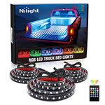 Nilight 3PCS 60 Inch RGB Truck Bed Light Strip Kit 270 LED Neon Accent Lights with RF Remote On Off Switch Splitter Extension Cable for Cargo Pickup Truck Camper RV SUV Boat