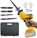 Cordless Reciprocating Saw for DeWalt 20V Battery, Sawzall Tool-Free Blade Change with 4 Saw Blade,0-3000 SPM Variable Speed for Wood/Metal/PVC Cutting, Tool Only, No Battery