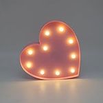 Greenery Marquee Light Pink Red Hea