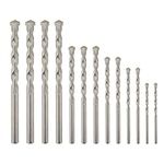 Gunpla 13 Pieces Masonry Drill Bit Set 3-10mm Multipurpose High Speed Tungsten Carbide Straight Shank Drilling Bits Kit