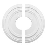 Canomo Split Ceiling Medallion Ceiling Light Medallion for Light Fixtures and Ceiling Fans, 12 3/8"OD x 3 7/8" ID, Matte White