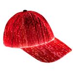 Ruconla Fiber Optic Cap LED hat with 7 Colors Luminous Glowing EDC Baseball Hats USB Charging Light up caps Even Party led Christmas Cap for Event Holiday Black, Black, 5