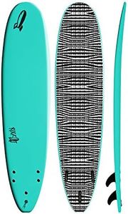 Rock It 8' Big Softy Surfboard, Soft Top Surfboard, Longboard Surfboard, Surf Boards Adults (Teal)