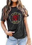 RANLUP Women's Guns N' Roses Tee Shirt Summer Short Sleeve Cute Graphic Loose Tees Tops