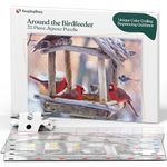 Keeping Busy Dementia Puzzles for Seniors Birdfeeder 35 Piece Alzheimer Puzzle for Seniors with Dementia Color Coded with Templates - Puzzles for Dementia Patients - Easy Puzzles for Dementia Seniors