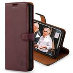 Snakehive Vintage Wallet for Samsung Galaxy A54 5G || Real Leather Wallet Phone Case || Genuine Leather with Viewing Stand & 3 Card Holder || Flip Folio Cover with Card Slot (Brown)