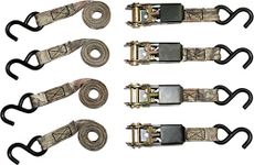 Python SI-2067 Ratchet Tie Down Straps with 900 lb Tension Strength, Mossy Oak Camo (4 Pack)