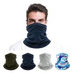 Multifunctional Headwear 4 Pcs Snoods for Men Face Covering Headband Scarf Neck Gaiter Bandana Face Mask for Men &Women Windproof Sports Outdoor Scarf for Fishing Cycling