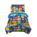 Franco Kids Bedding Super Soft Microfiber Comforter and Sheet Set with Sham, 5 Piece Twin Size, Pokemon