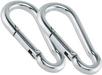 2 PACK Climbing Sports Cable Machine Carabiner Snap Hook Clip 3inch Spring Snap Hooks Heavy Duty Stainless Steel Key Chain Clip Fit for Gym,Climbing,Camping,Travelling