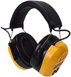 DEWALT DPG17 Rechargeable Bluetooth Hearing Protection, Black/Yellow, Adjustable Headband, NRR 25