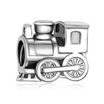 Choo Choo Train Engine Travel Charm Genuine 925 Sterling Silver Bead fits European Charms Bracelet Jewelry