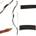 Toparchery Traditional Recurve Bow 53'' Archery Hunting Handmade Horse Bow Longbow 30-50 lbs (30)