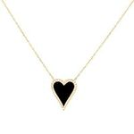 Black Heart Necklace for Women Girl