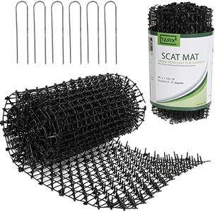 Tapix Anti-cat Network Cat Scat Mat with Spikes Digging Stopper - Cat Deterrent Mat for Indoor and Outdoor 8 feet x 12 inches with 6 Staples