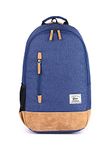 Gear Campus8 25L Medium Water Resistant School Bag/Casual Standard Backpack /Travel Daypack/Kids Bag/College Bag For Boys/Girls/Men/Women (Royal Blue-Brown)