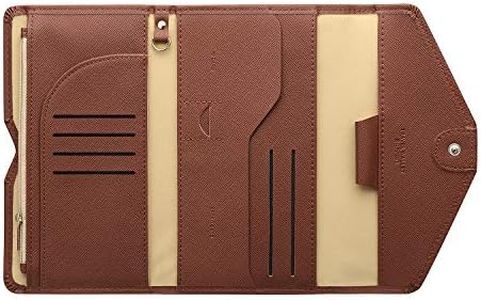 ZOPPEN Multi-purpose Rfid Blocking Travel Passport Wallet (Ver.4) Tri-fold Document Organizer Holder (#12 Seal Brown)