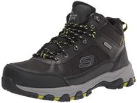 Skechers Men's Selmen Melano Hiking Boot, Black Leather W Synthetic Mesh, 9 UK