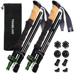 TREKOLOGY Hiking Poles Collapsible - Lightweight Walking Poles for Seniors, Women & Men, Trekking Poles Collapsible with Cork Pole Grip, Hiking Gear