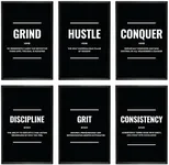 Set of 6 Motivational Posters for Office - Inspirational Wall Art with Positive Quotes, Motivational Decor for Office, Inspirational Wall Decor, Affirmation Wall Art, Office Posters for Men and Women