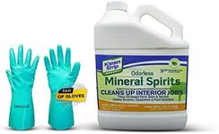 Klean Strip Green Odorless Mineral Spirits Cleans Brushes Rollers Spray Guns Equipment Tools Splatters Thins Oil Based Paint Non-Flammable No Harsh Fumes-1 Gallon with Centaurus AZ Gloves