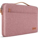 DOMISO 16 inch Laptop Sleeve Canvas Portable Notebook Carrying Bag Case Handbag for 16" Dell/HP Pavilion Envy/ThinkPad IdeaPad/ASUS Vivobook,Pink