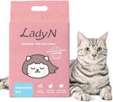 Lady N Granular Tofu Cat Litter Mini-Pellet Compatible with Automatic Self Cleaning Cat Litter Box, Strong Clumping Ultra Absorbent Natural Litter, Low Tracking, Odor Control Activated Charcoal 9lb