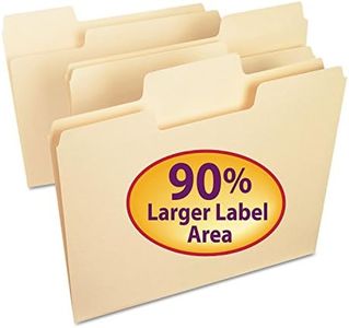 Smead SuperTab File Folder, Oversized 1/3-Cut Tab, Letter Size, Manila, 100 Per Box (10301)