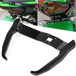 Motorcycle CNC Aluminum Passenger Grab Bar Rear Seat Rail Handle with Fixing Bracket for Z400 Ninja 400 Black