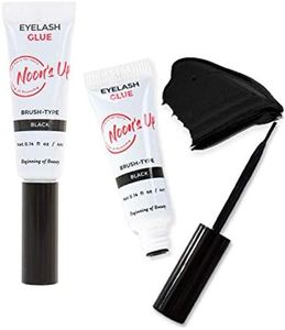 NOON’S UP Eyelash Glue Black 0.14 fl oz 4ml - Eyelash Glue lash Glue Eyelash Adhesive Strip lash Glue Eyelashes Glue Waterproof Water Resistant