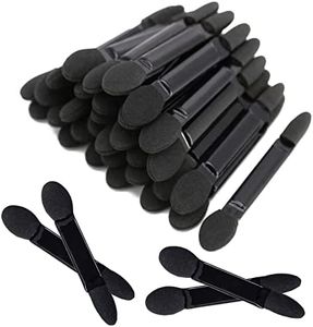 Aplicador De Esponja De Doble Cara, 50 Piezas Aplicador Sombra Ojos, Cepillo De Ojos De Esponja, Pinceles De Esponja De Ojos, Cepillo Maquillaje Ovalado Esponja, Cepillo Sombra Ojos Doble Cara