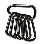 Carabiner Clip,10 Pcs D Shape Carabiner Keychain Clip Hood for Camping Hiking Fishing