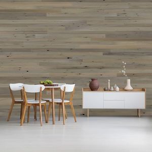 TIMBERCHiC 100% Reclaimed Wood Wall Planks - Made in USA - Peel-and-Stick Panels for Interior Decor - DIY Accent Wall Panels, Driftwood (5" x 20 Sq Ft)