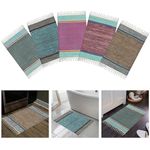 house of handmade Anti Slip Door Mat, Pure Cotton, 40X60 Cm, Machine Washable Floor Mats, Best Use In Bathroom, Kitchen, Etc. Multicolor (Combo Of 5 Pieces, Rectangular)