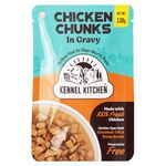 Kennel Kitchen Chicken Chunks in Gravy, 130g (Pack of 12) | Wet Dog Food for Adult & Puppy | Dog Food Gravy with Regionally Sourced Fresh Chicken | Free from Artificial Colours & Preservatives