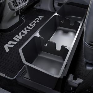 MIKKUPPA Under Seat Storage Box - Compatible with 2015-2024 Ford F150 SuperCrew Cab & Crew Cab; 2017-2023 F250 F350 F450 F550 Super Duty - Upgraded Detachable Rear Underseat Organizer