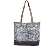 Myra Bag Sapphire Upcycled Canvas Tote Bag S-1323