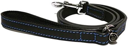 Rosewood Luxury Leather Dog Lead, 40 x 3/4-inch, Black