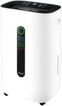 20L/Day Home Dehumidifier, Digital Humidity Sensor, XL 6.5L Water Tank, Removes Condensation, Humidity, Damp, Moisture, Laundry Drying, Continues Drainage, Auto-Off, 24 Hours Timer for Homes, Offices